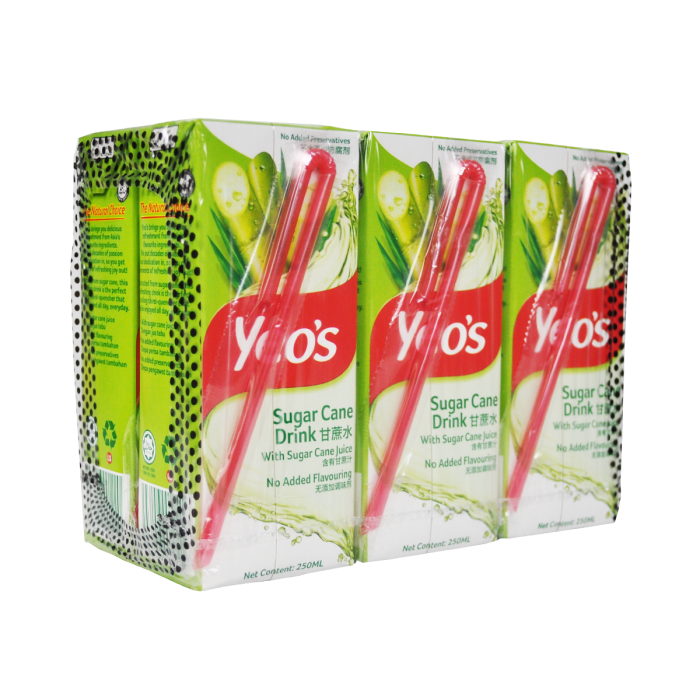 YEOS Sugar Cane Drink 6x250ml - Image 3